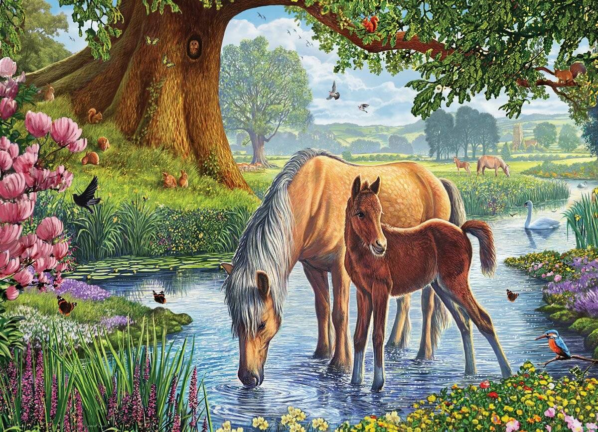 EUROGRAPHICS Puzzle Fellponys 1000 Teile