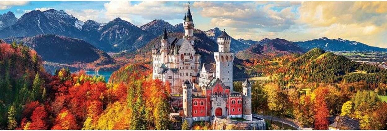 EUROGRAPHICS Panoramapuzzle Schloss Neuschwanstein, Deutschland 1000 Teile