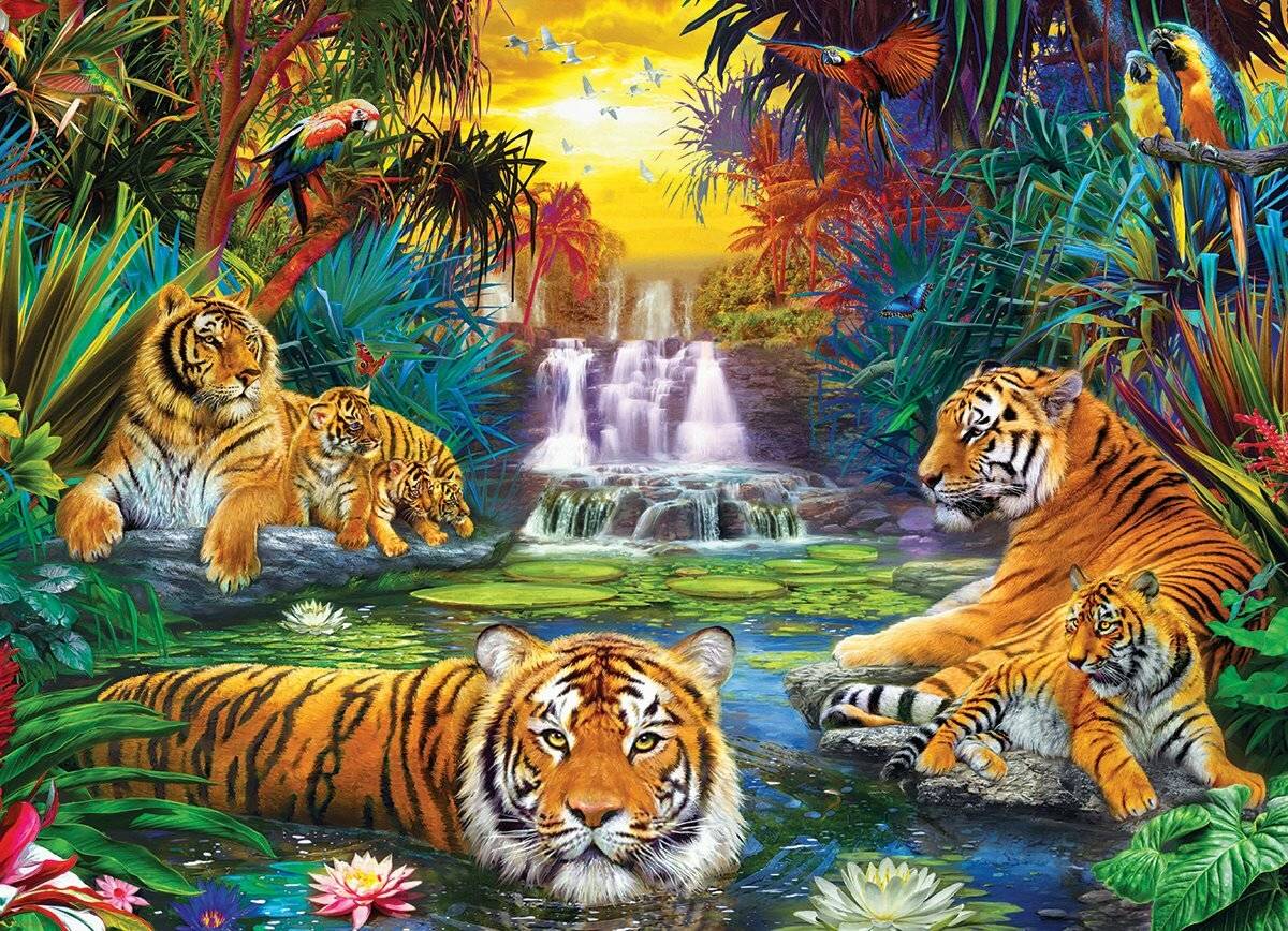EUROGRAPHICS Tiger Paradise Puzzle XL 500 Teile