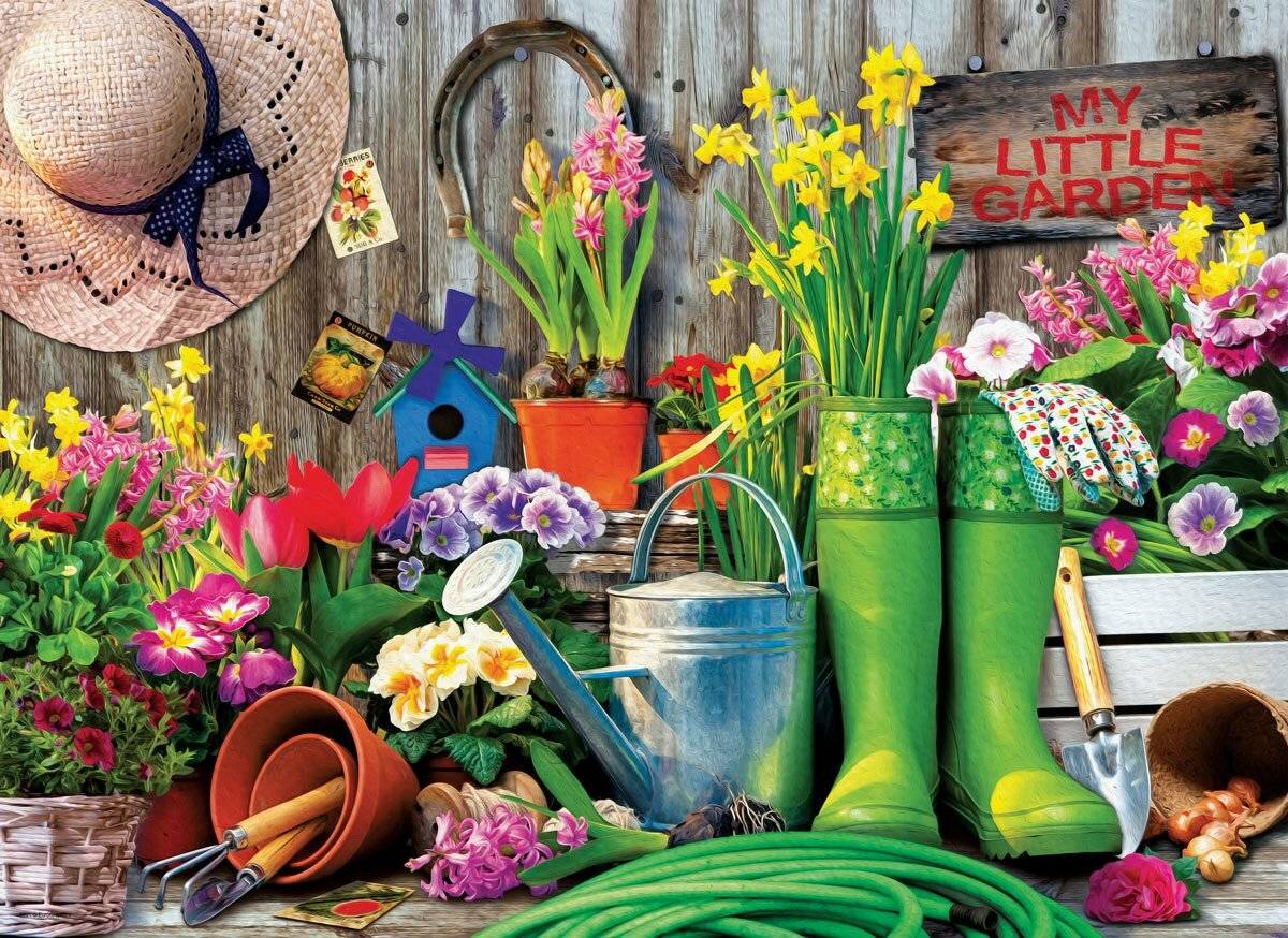 EUROGRAPHICS Puzzle Gartengeräte 1000 Teile