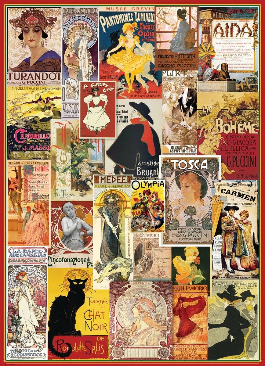EUROGRAPHICS Puzzle Vintage Plakate von Oper und Theater 1000 Teile