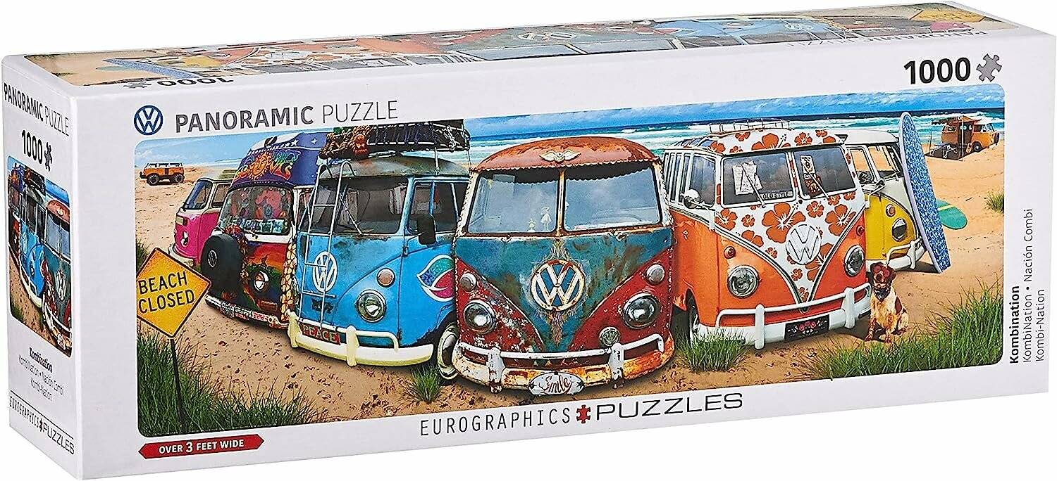 EUROGRAPHICS Panoramapuzzle Farbige Busse 1000 Teile
