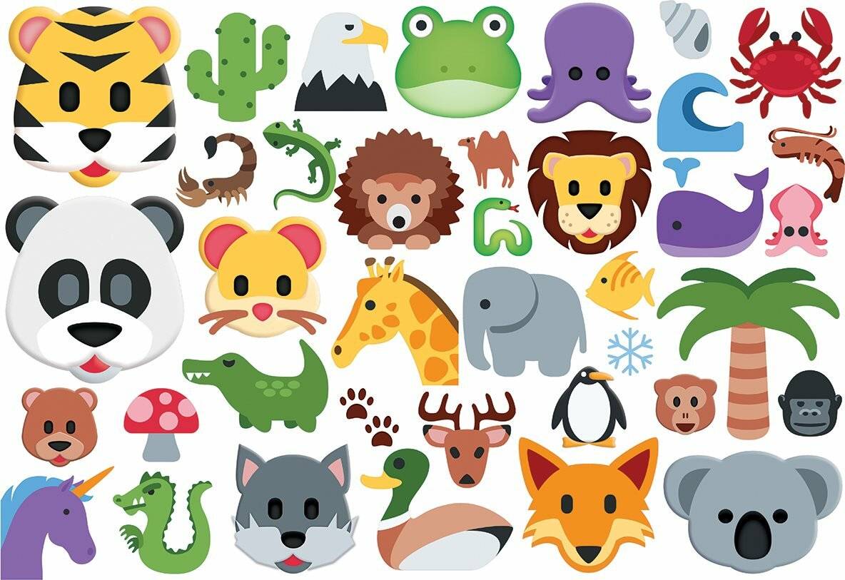 EUROGRAPHICS Puzzle Emoji Tiere 100 Teile