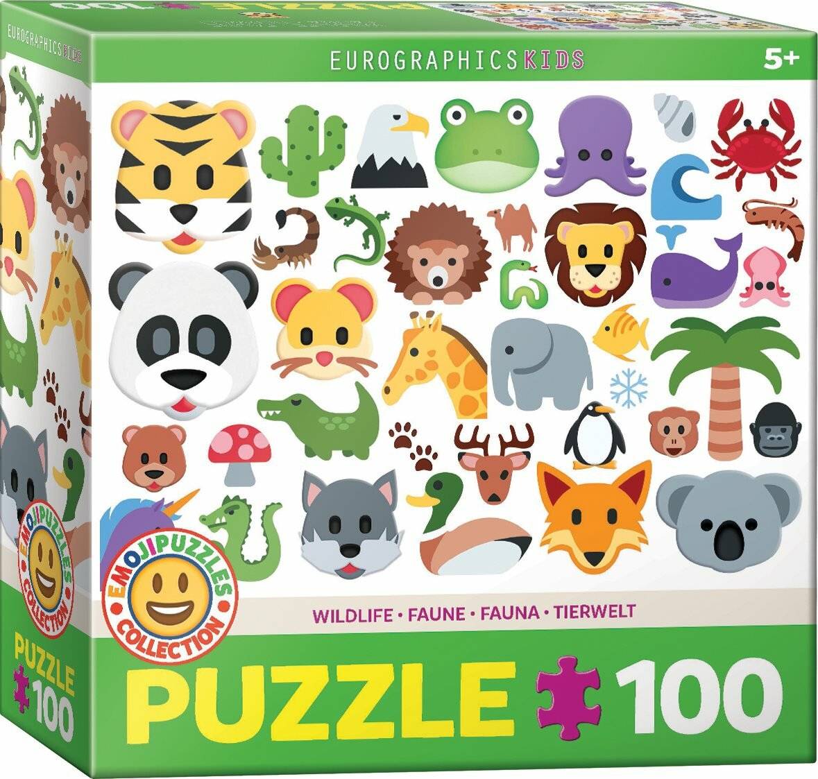 EUROGRAPHICS Puzzle Emoji Tiere 100 Teile