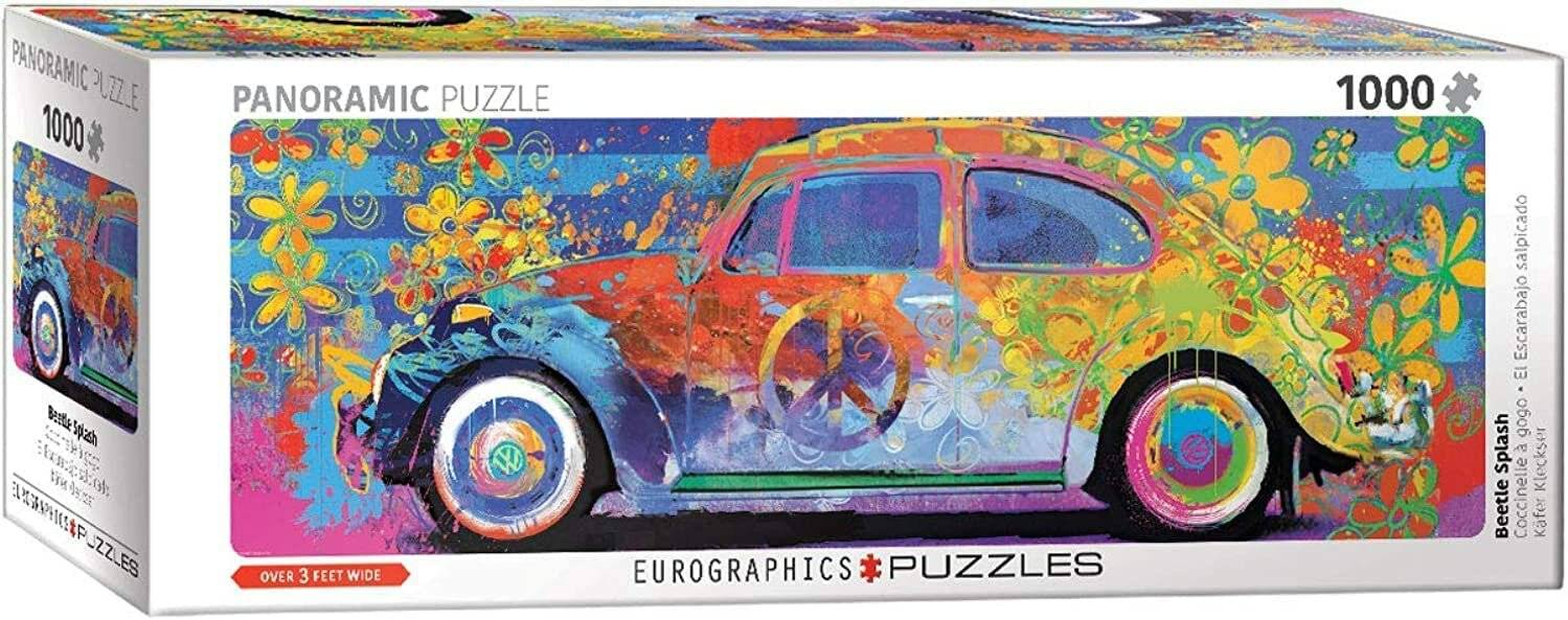 EUROGRAPHICS Panoramapuzzle Bunter Volkswagen Käfer 1000 Teile