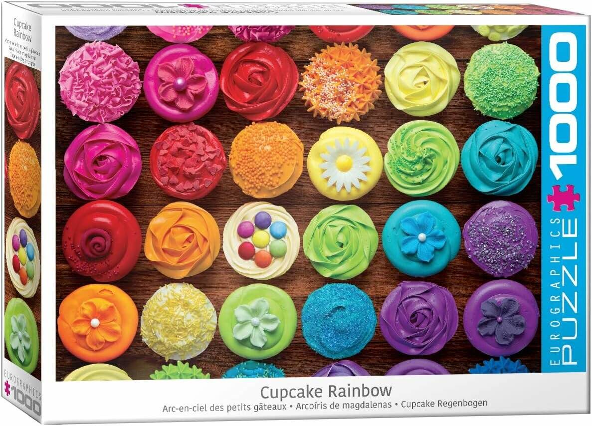 EUROGRAPHICS Regenbogen-Kuchenpuzzle 1000 Teile (Cupcake)