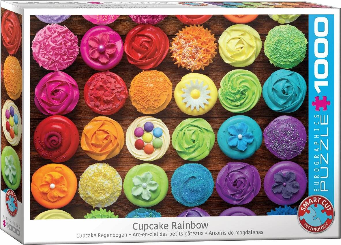 EUROGRAPHICS Regenbogen-Kuchenpuzzle 1000 Teile (Cupcake)