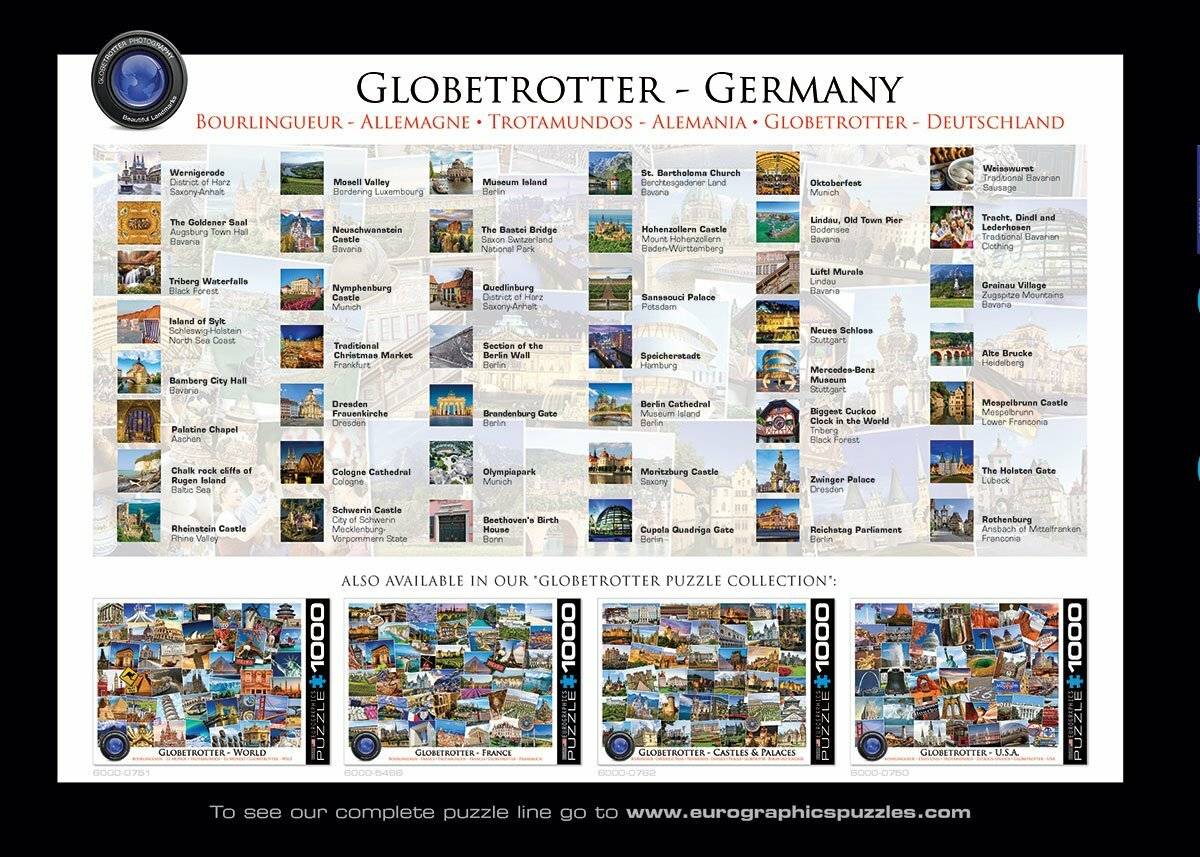 EUROGRAPHICS Weltenbummler-Puzzle - Deutschland 1000 Teile