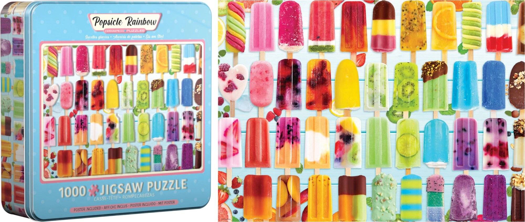 EUROGRAPHICS Puzzle in Blechdose Nano Regenbogen 1000 Teile