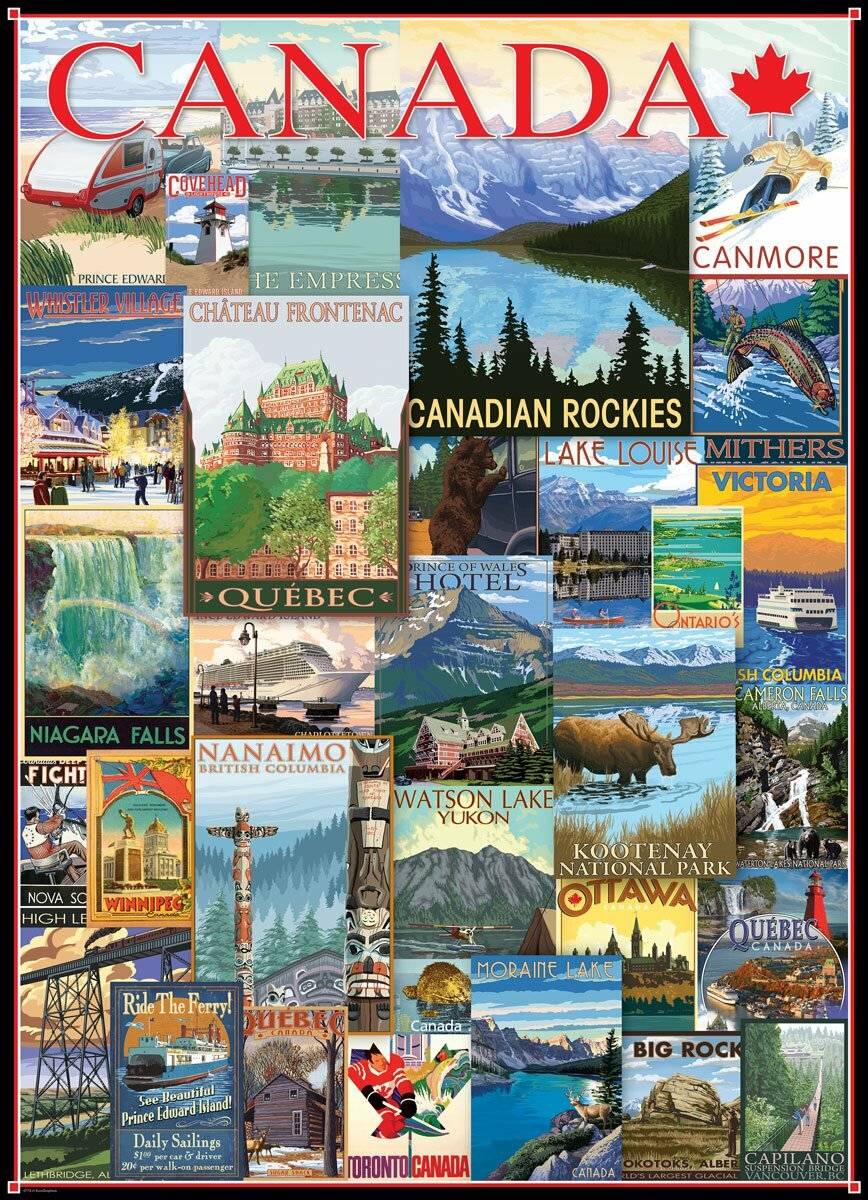 EUROGRAPHICS Puzzle Poster aus Kanada 1000 Teile