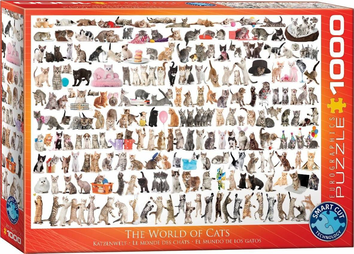 EUROGRAPHICS Puzzle World of Cats 1000 Teile