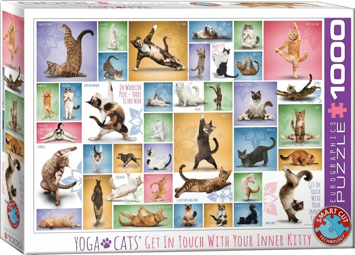 EUROGRAPHICS Katze Yoga Puzzle 1000 Teile