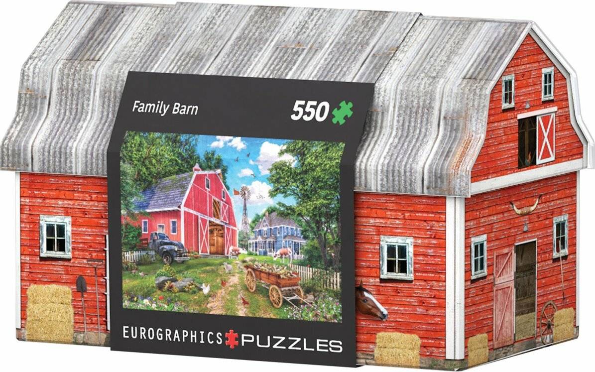 EUROGRAPHICS Puzzle in Blechdose Family Farm 550 Teile