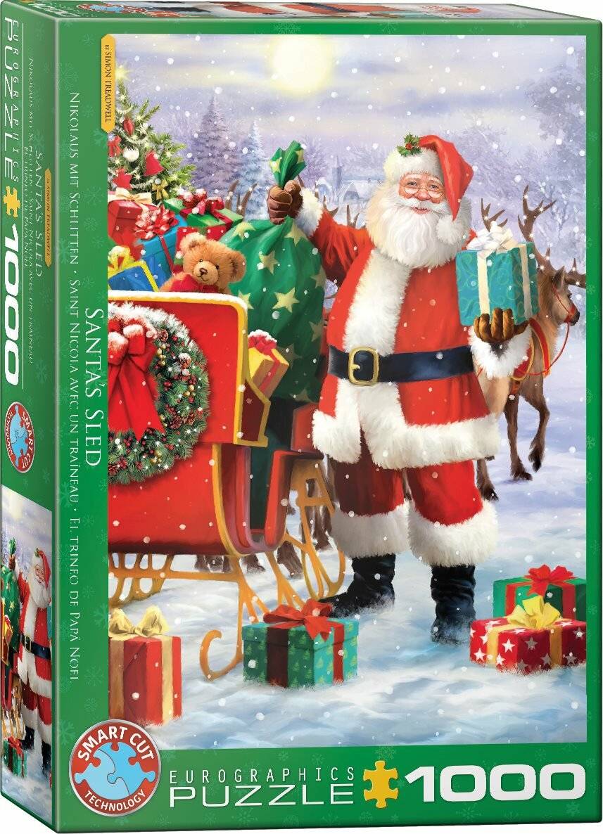 EUROGRAPHICS Weihnachtsmann-Schlitten Puzzle 1000 Teile
