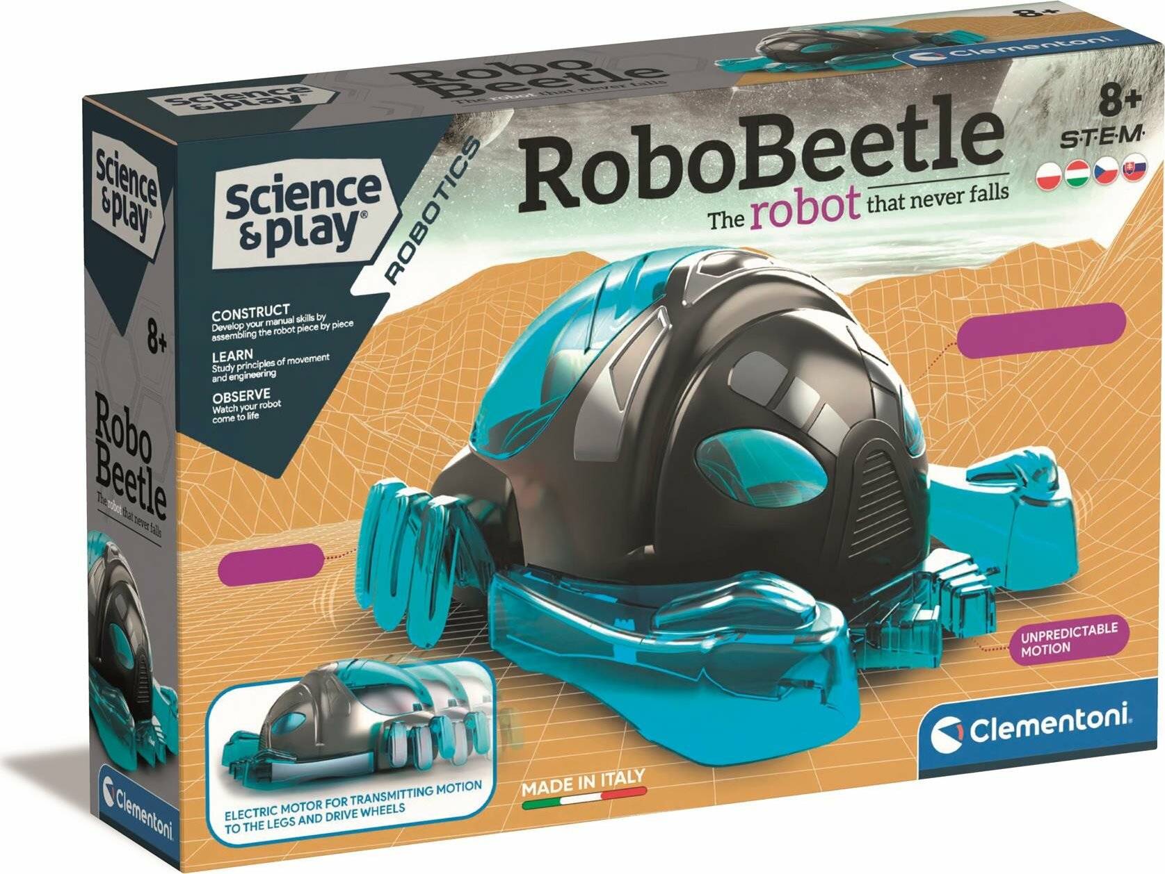 CLEMENTONI Science&Play Robotics: RoboBeetle - der Roboter, der nie fällt