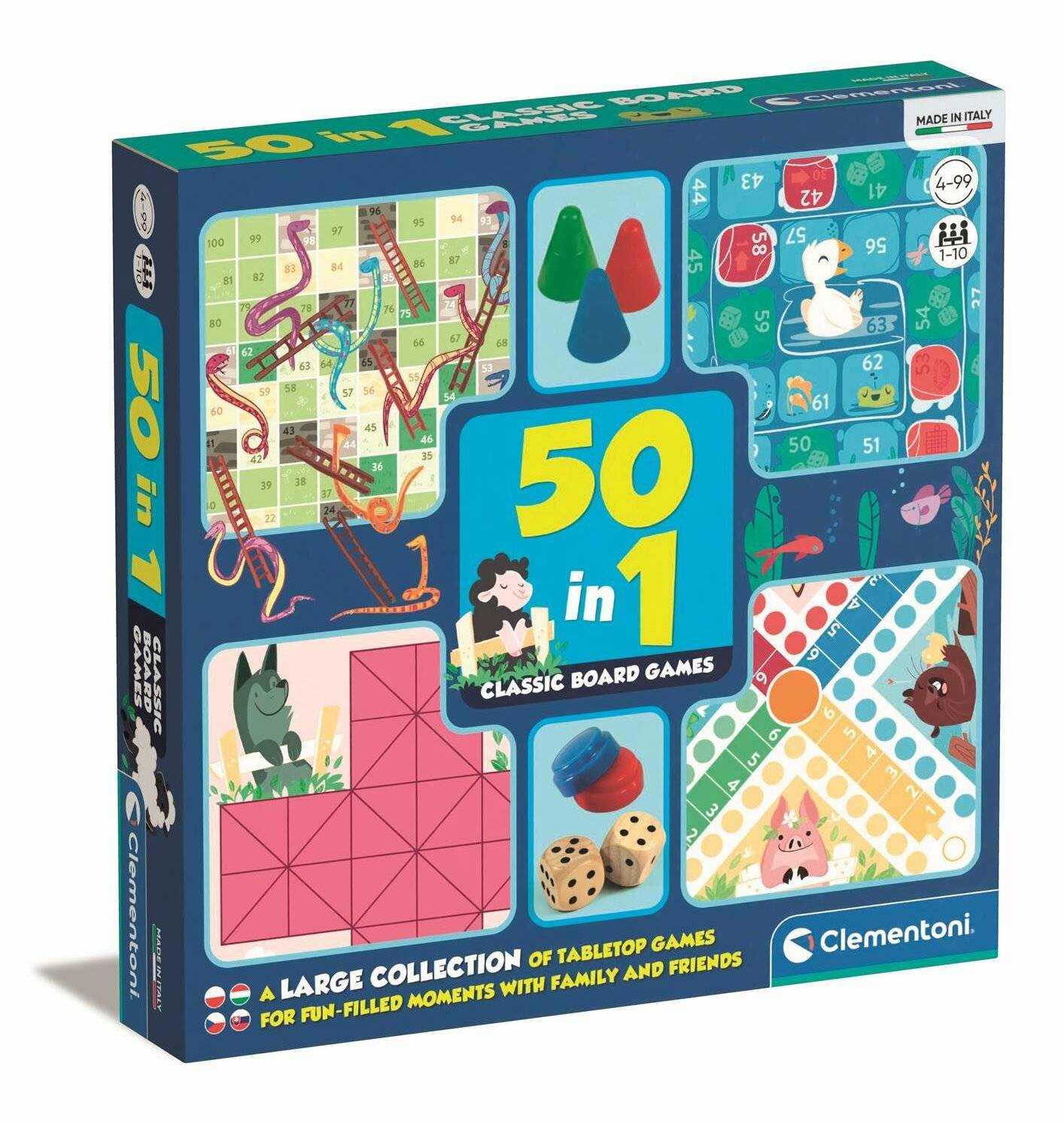 CLEMENTONI Satz klassischer Brettspiele 50v1