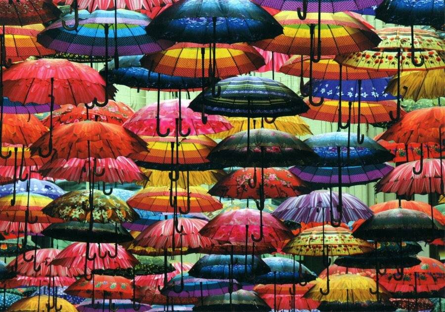 PIATNIK Puzzle Bunte Regenschirme 1000 Teile