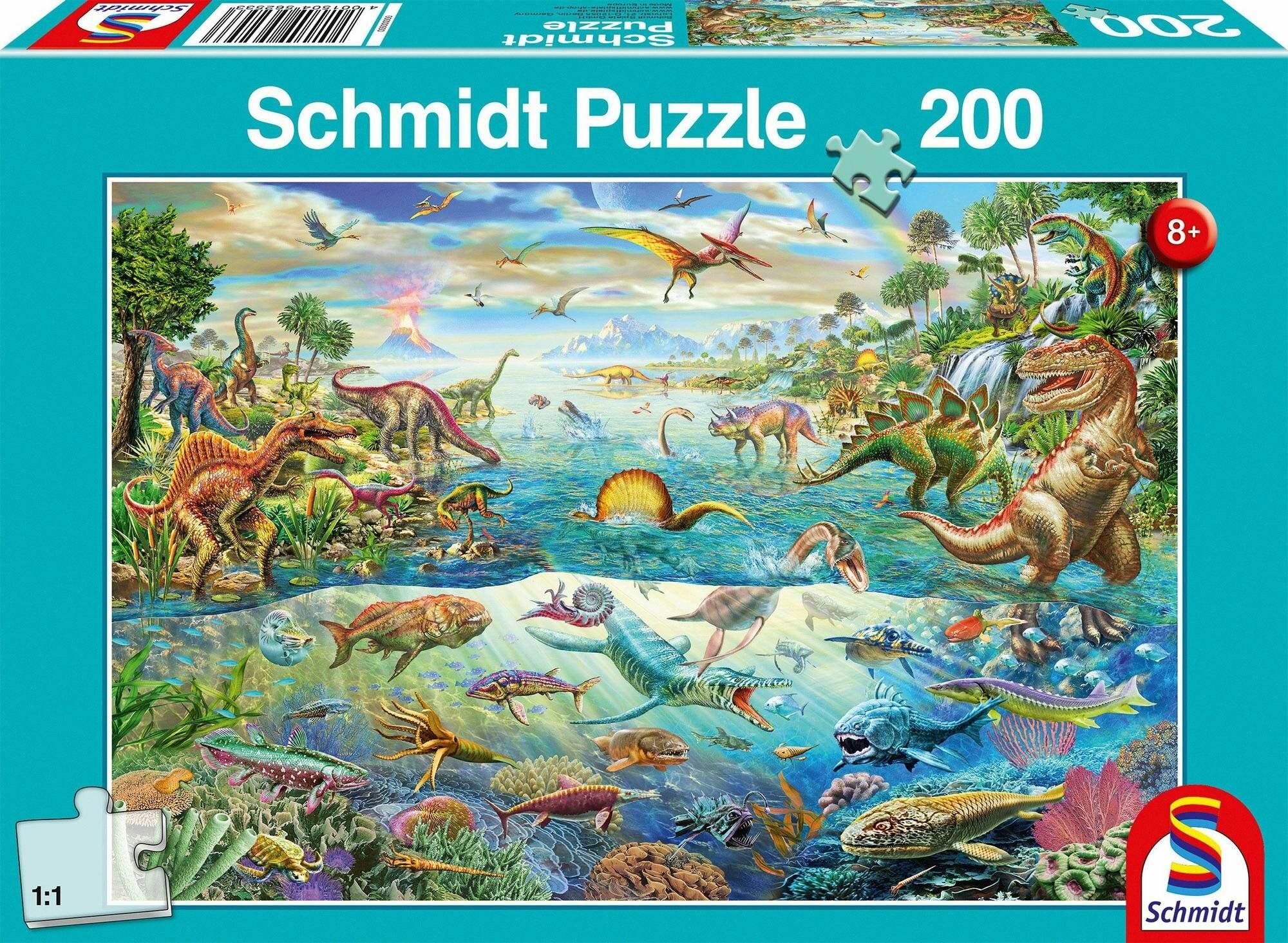 SCHMIDT Puzzle Welt der Dinosaurier 200 Teile