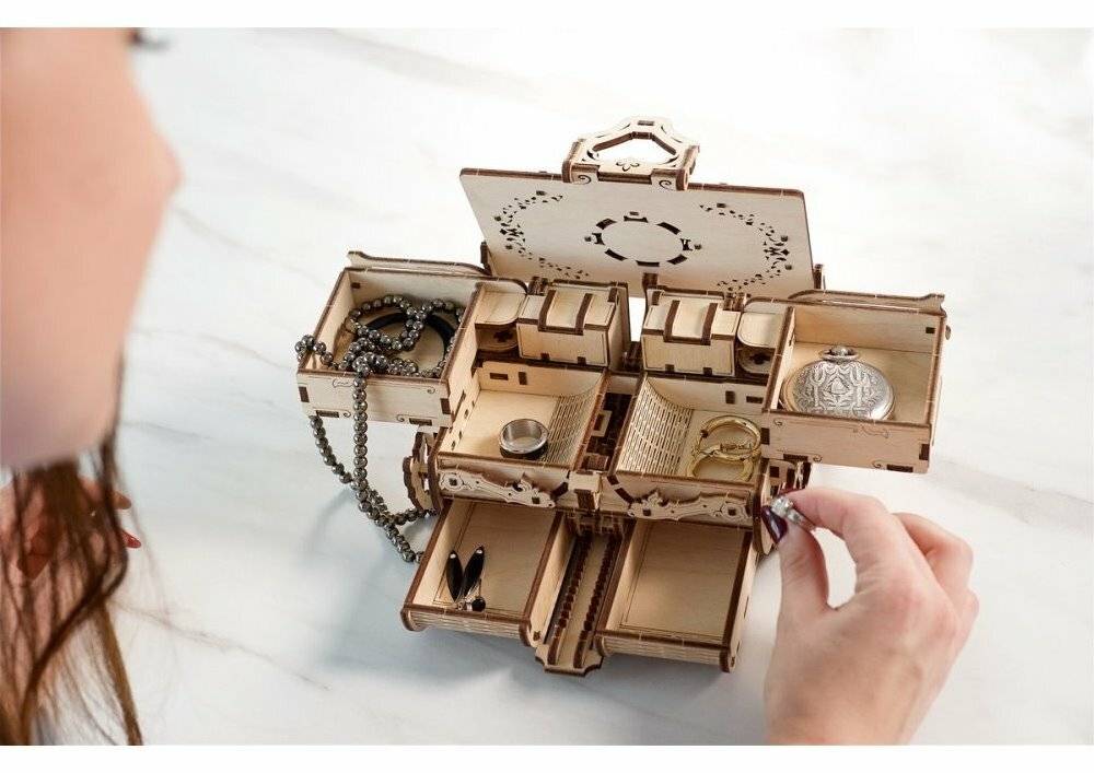 UGEARS 3D-Puzzle Antike Schmuckschatulle 185 Teile