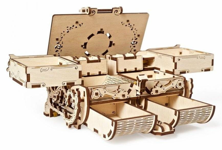 UGEARS 3D-Puzzle Antike Schmuckschatulle 185 Teile