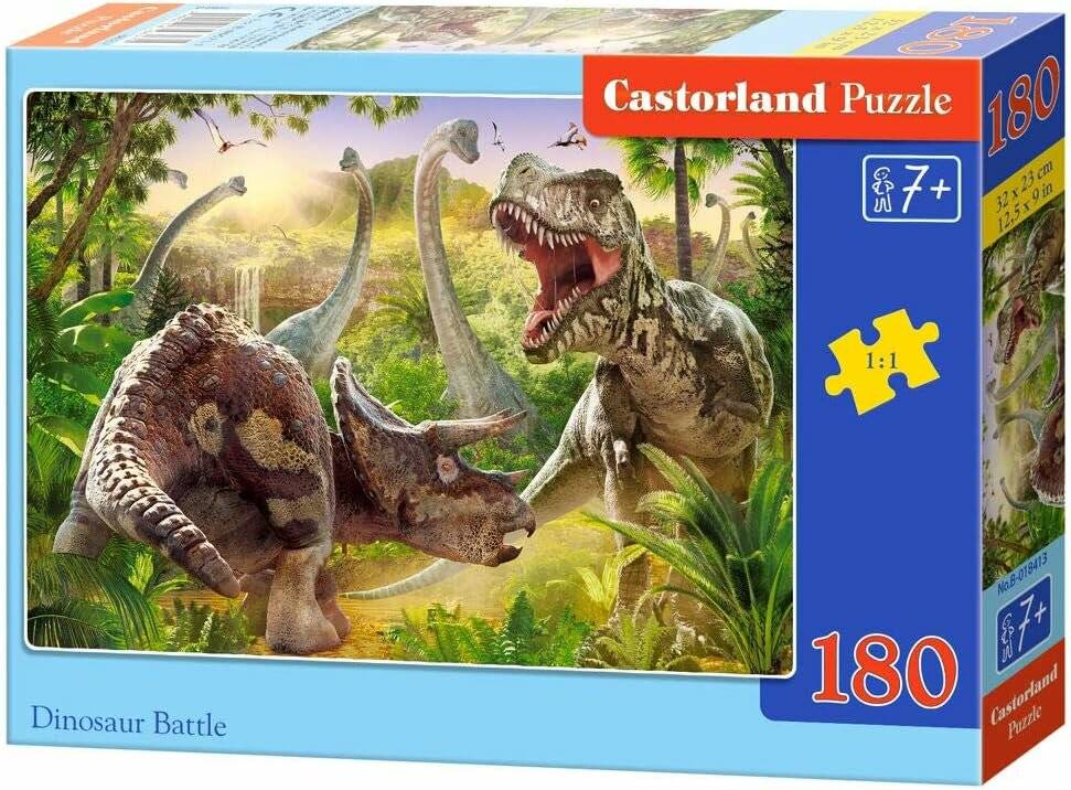 CASTORLAND Puzzle Duell der Dinosaurier 180 Teile