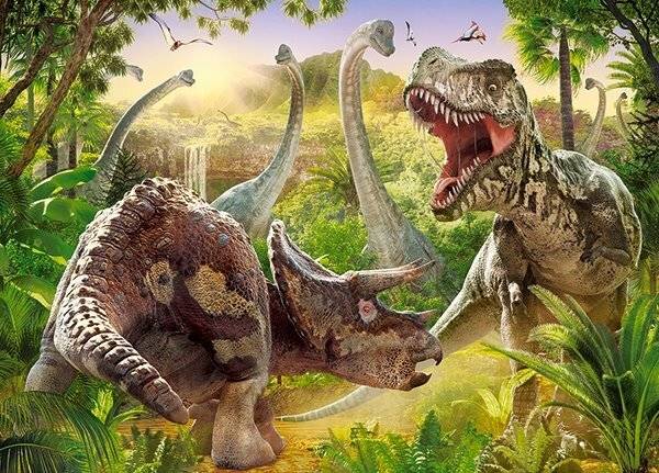 CASTORLAND Puzzle Duell der Dinosaurier 180 Teile