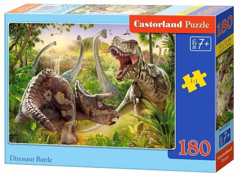 CASTORLAND Puzzle Duell der Dinosaurier 180 Teile