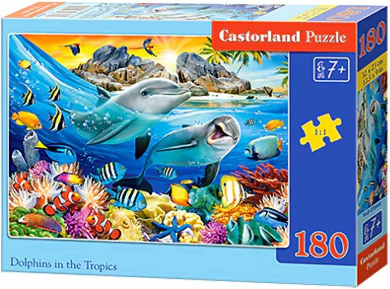CASTORLAND Puzzle Delphine in den Tropen 180 Teile
