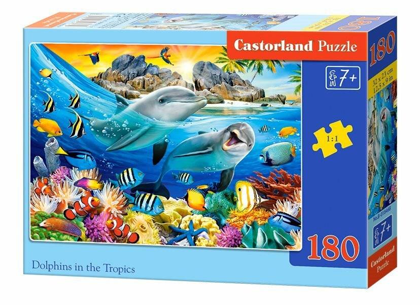 CASTORLAND Puzzle Delphine in den Tropen 180 Teile