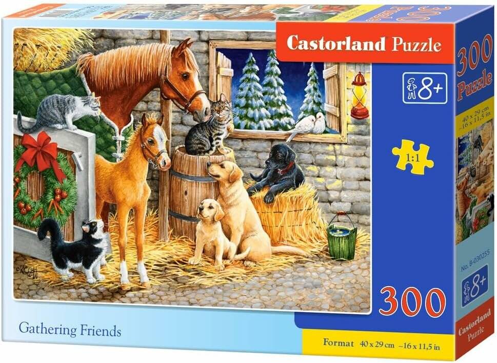 CASTORLAND Puzzle Freunde treffen im Stall 300 Teile