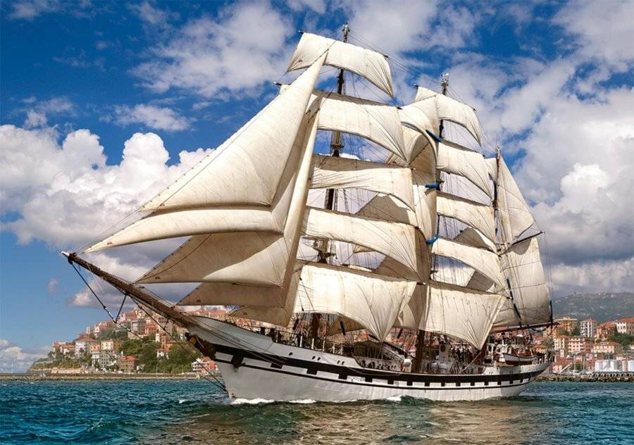 CASTORLAND Segelschiff verlässt den Hafen Puzzle 500 Teile