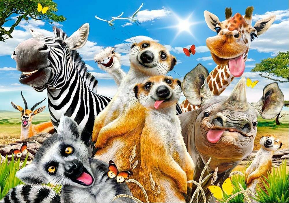 CASTORLAND Afrikanisches Selfie-Puzzle 500 Teile