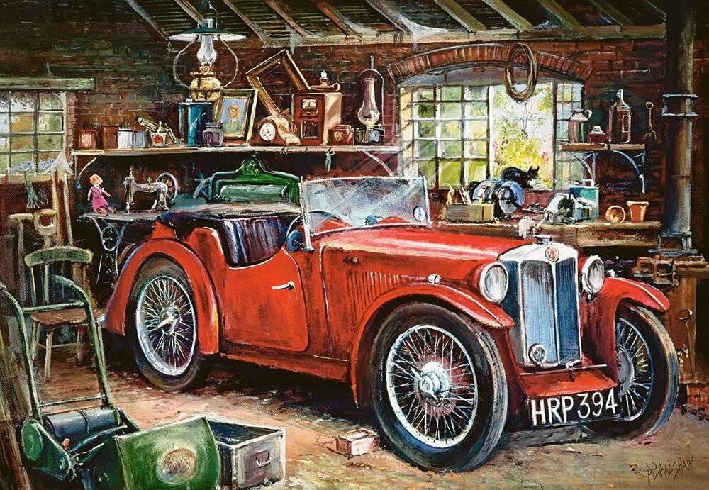 CASTORLAND Puzzle Veteran in der Garage 1000 Teile