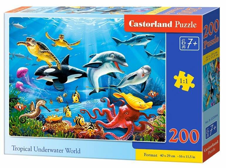 CASTORLAND Puzzle Tropische Unterwasserwelt 200 Teile