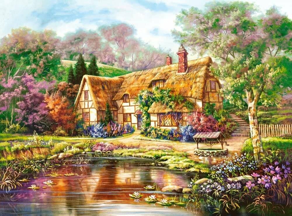 CASTORLAND Puzzle Dämmerung am Teich 3000 Teile