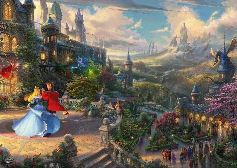 Thomas Kinkade Studios: Sleeping Beauty Dancing in the Enchanted Light