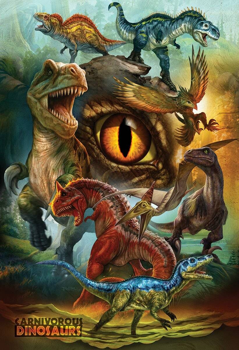 EUROGRAPHICS Puzzle Fleischfressende Dinosaurier 100 Teile