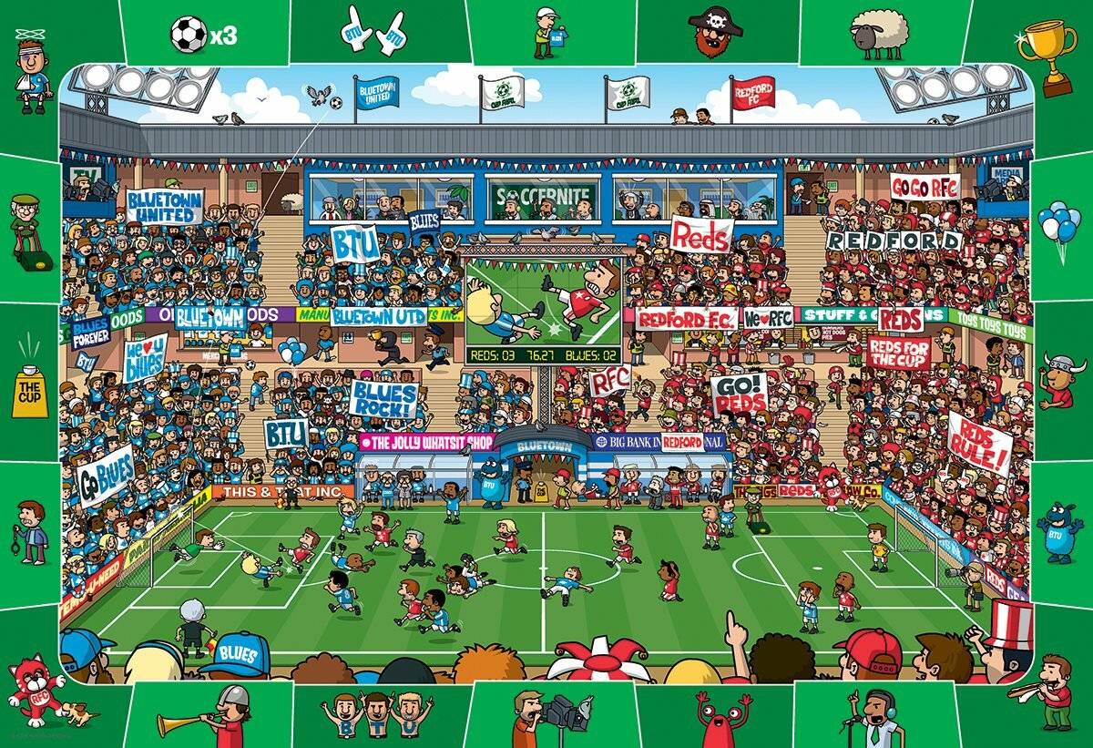 EUROGRAPHICS Spot & Find-Puzzle Fußball 100 Teile