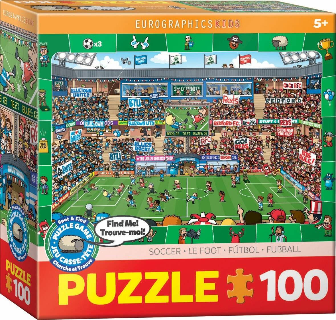 EUROGRAPHICS Spot & Find-Puzzle Fußball 100 Teile
