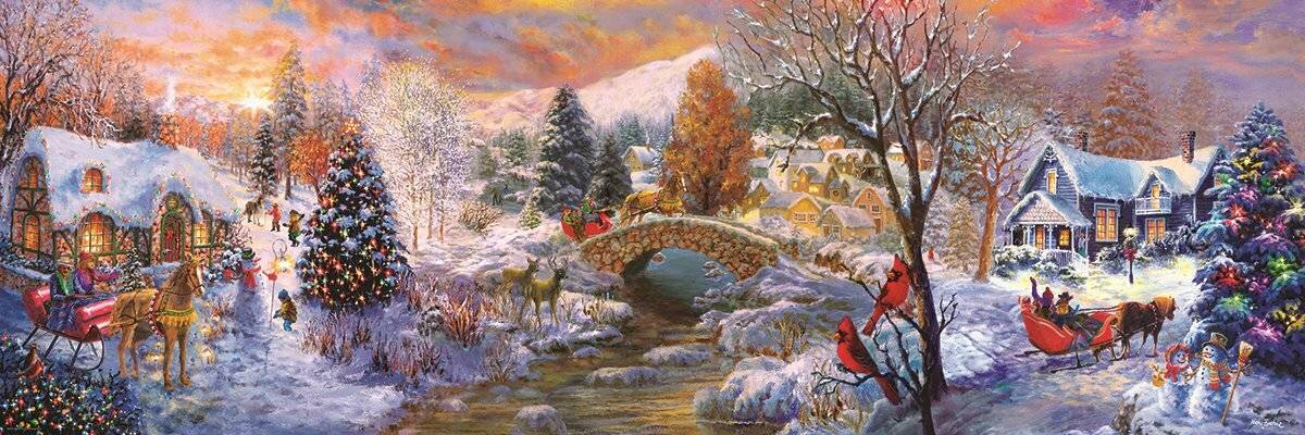 EUROGRAPHICS Panoramapuzzle Wir gehen zu Oma 1000 Teile