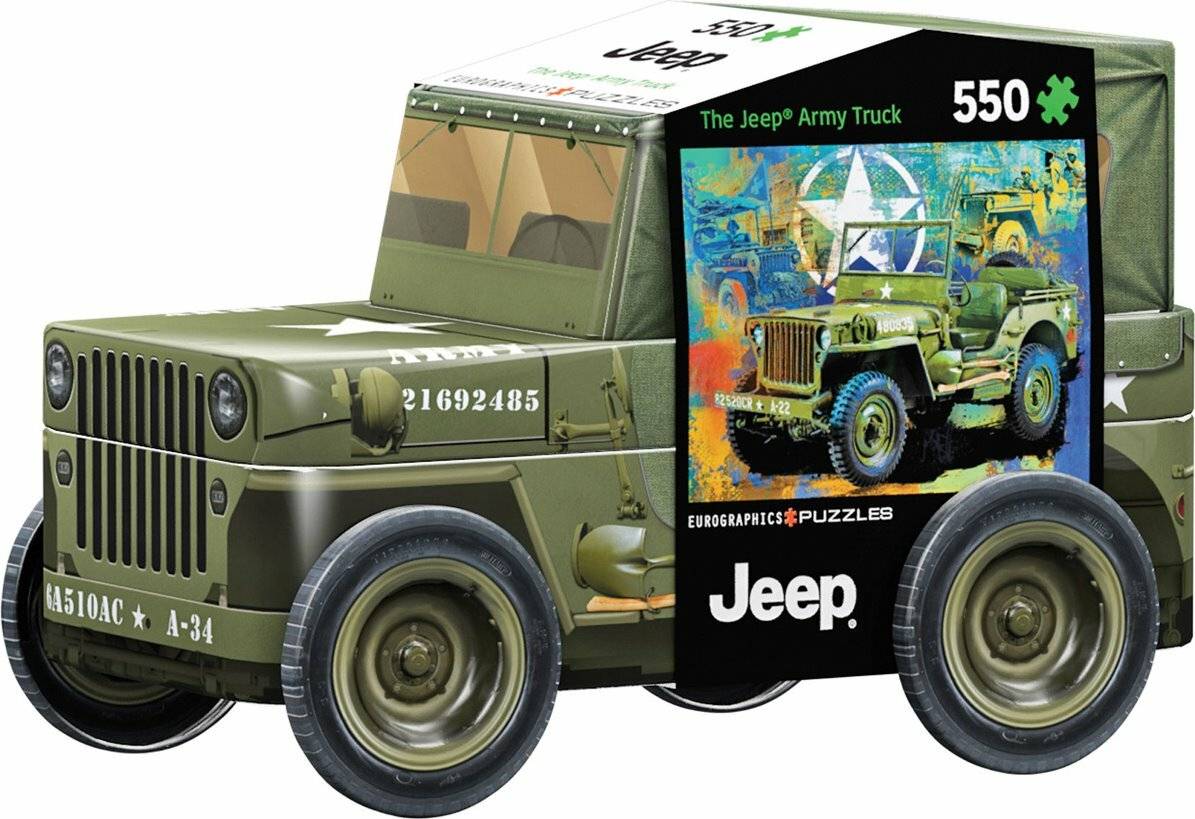 EUROGRAPHICS Puzzle in Metallbox Militärjeep 550 Teile