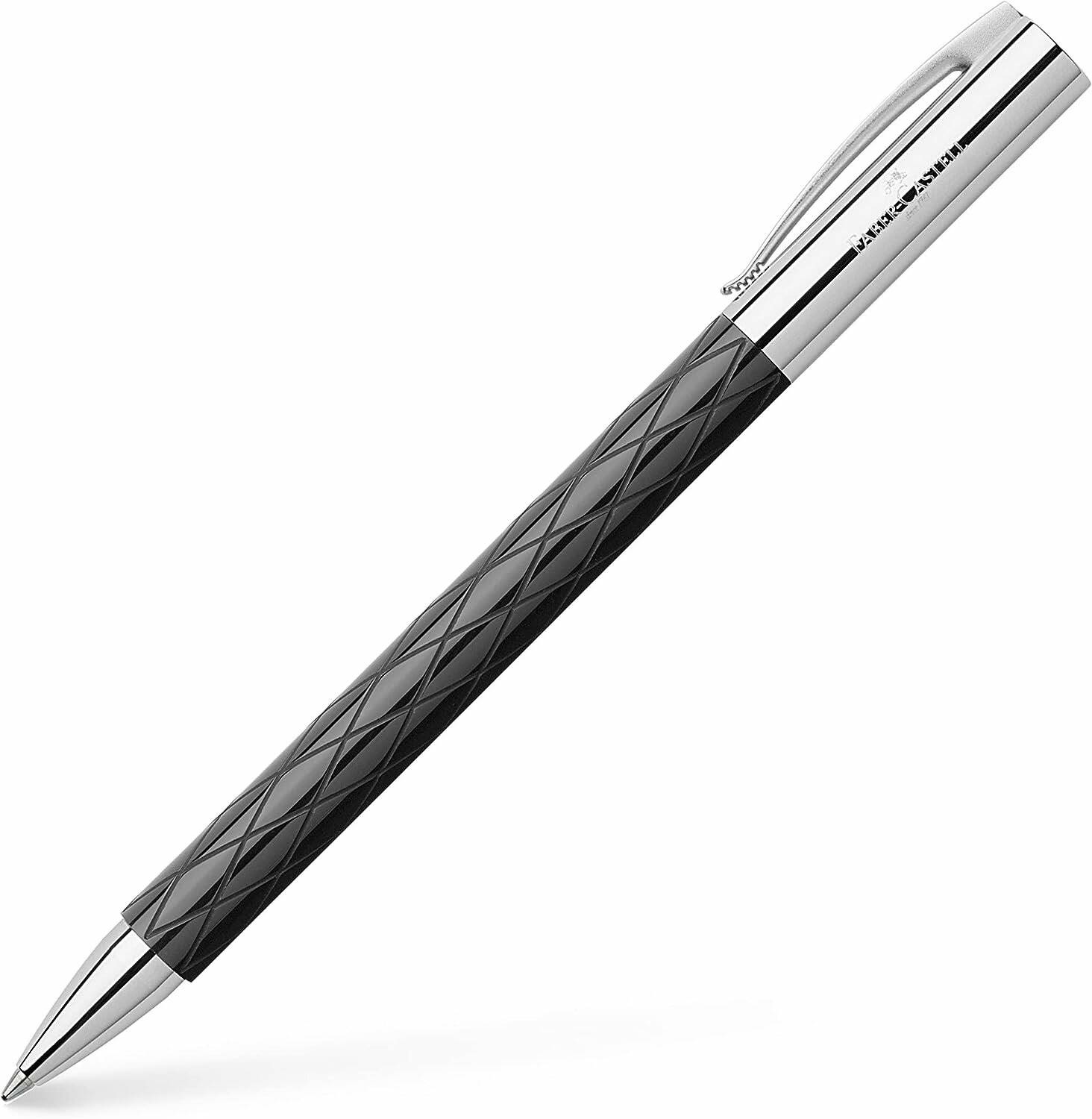 FABER-CASTELL Kugelschreiber AMBITION Rhombus schwarz Schreibfarbe schwarz