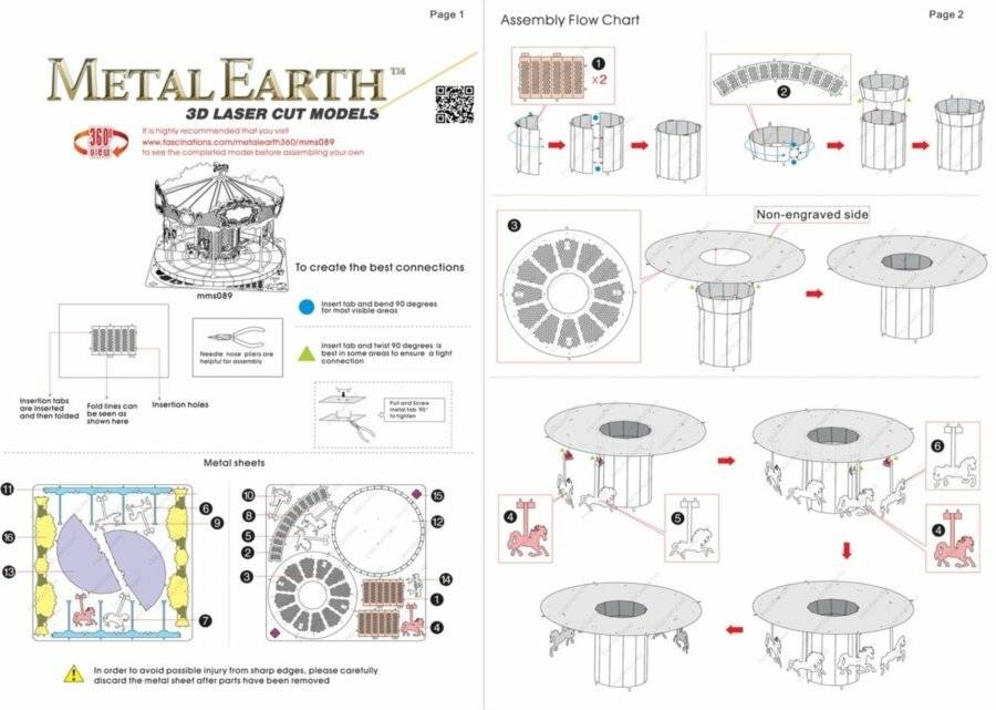METAL EARTH 3D Puzzle-Karussell