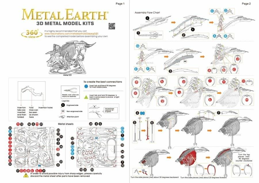 METAL EARTH 3D-Puzzle Triceratops