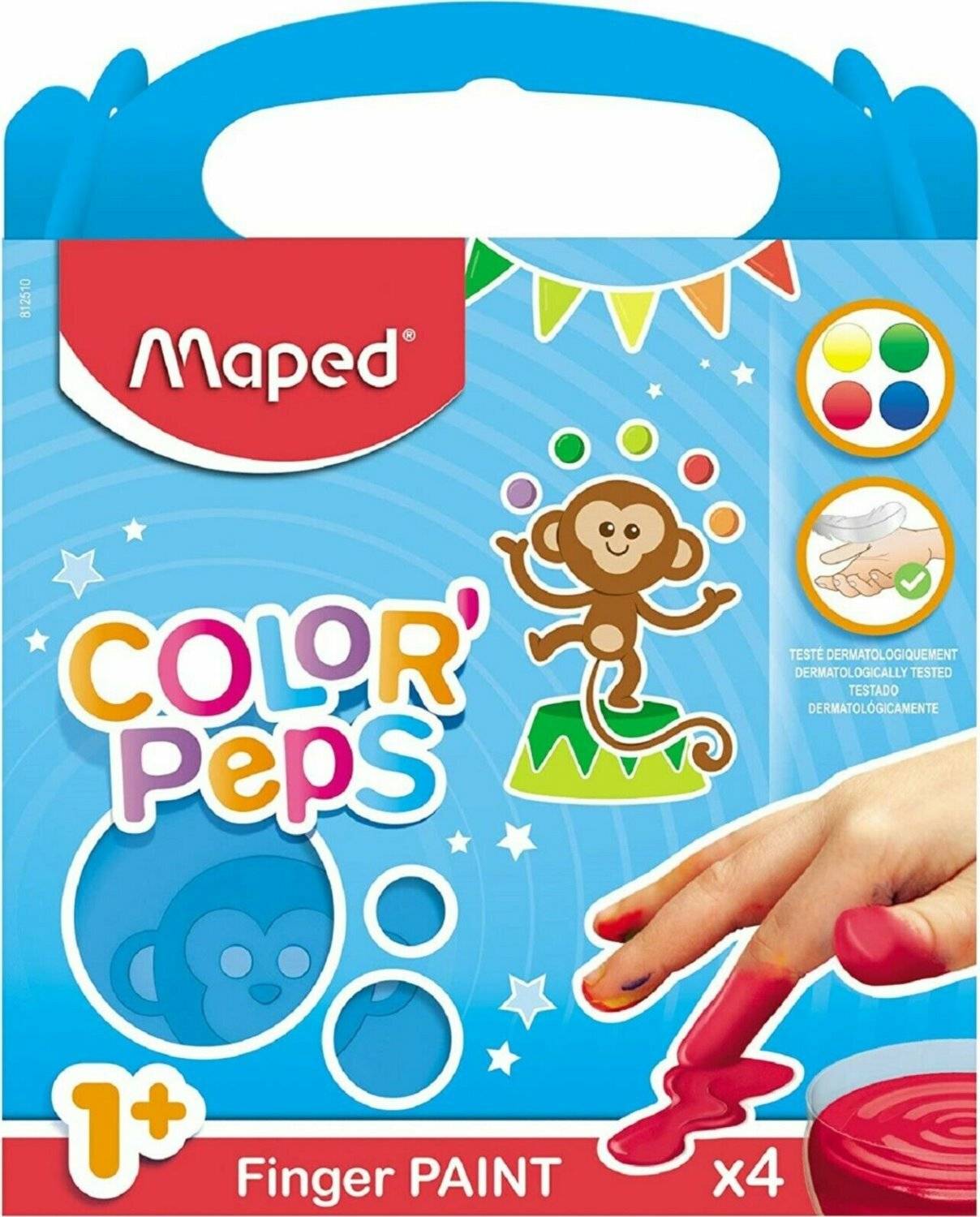 MAPED First Fingermalfarben Color'Peps in Bechern 4 x 80g