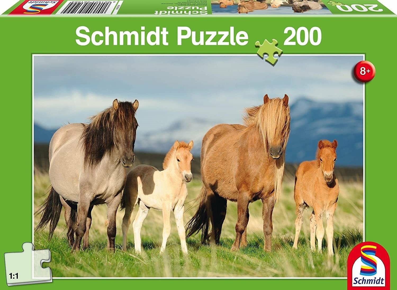 Schmidt Spiele Schmidt Spiele Pferdefamilie, Kinderpuzzle 200 Teile