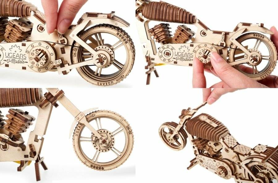 UGEARS 3D-Puzzle Motorrad 189 Teile