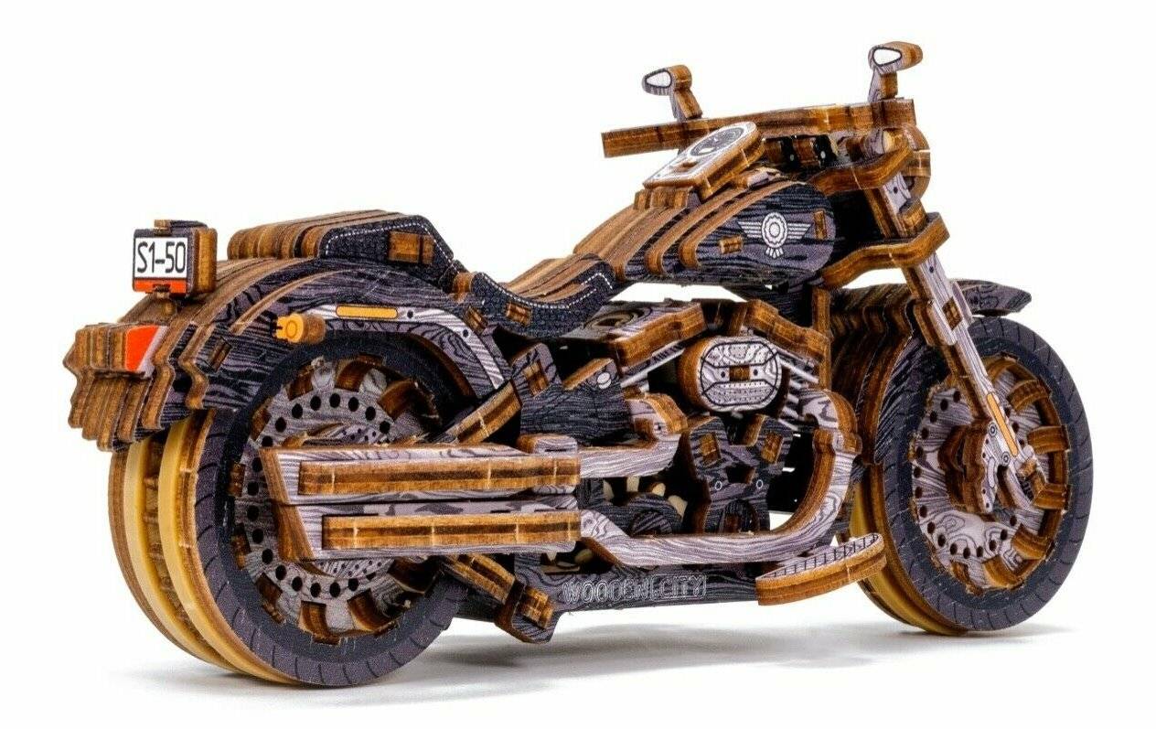 WOODEN CITY 3D Puzzle Motorrad Cruiser Limited Edition 168 Teile