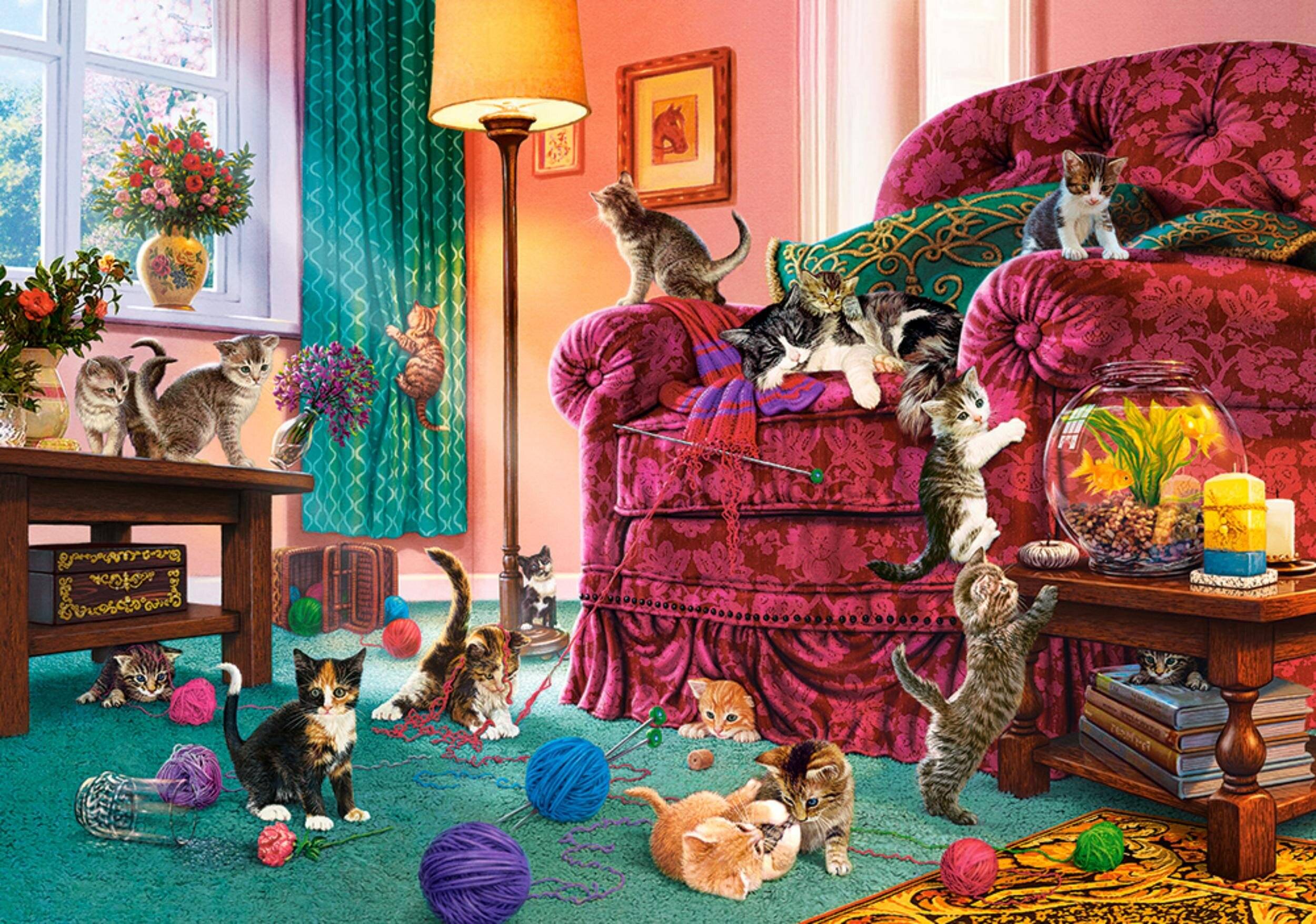 CASTORLAND Puzzle Freche Kätzchen 500 Teile