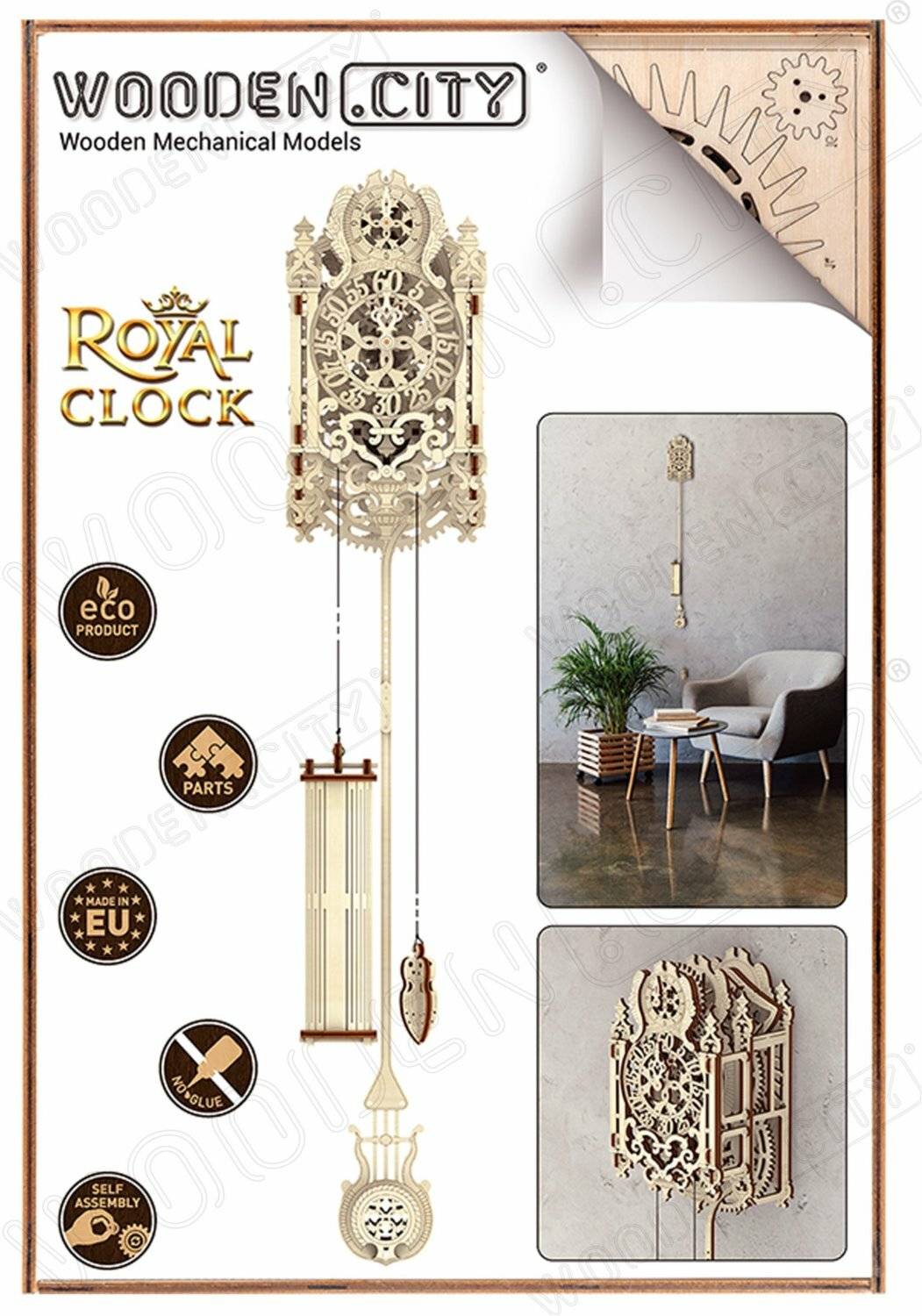 WOODEN CITY 3D-Puzzle Royal Clock 126 Teile